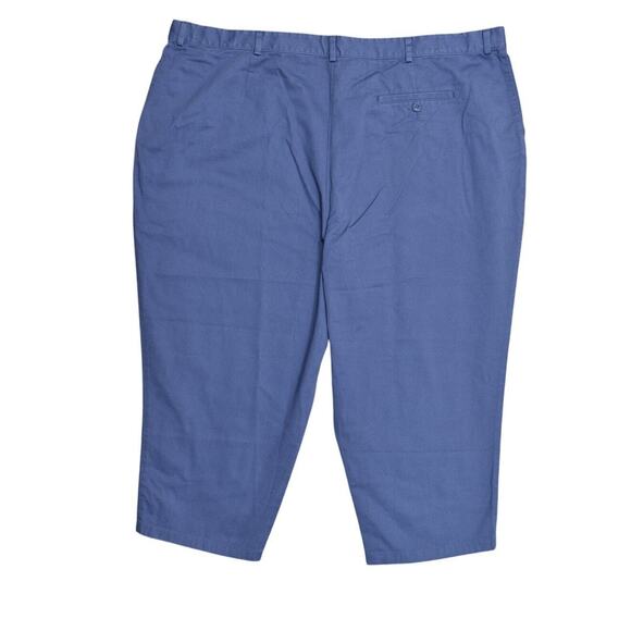 NEW L.L. Bean Women's Plus 26W Blue Capri Chino Original Fit Stretch Waist - Picture 2 of 8